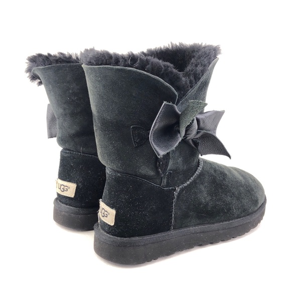 UGG Daelynn Leather Bow Winter Boots 8 - Picture 5 of 13